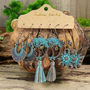 NEW … Set Of 3 BOHO VINTAGE EARRINGS